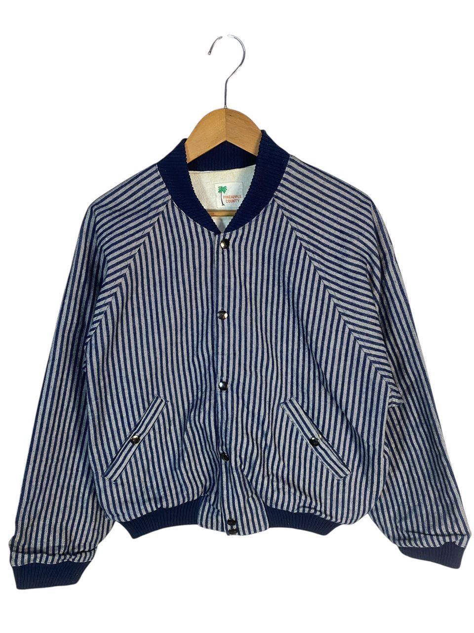 Japanese Brand × Vintage Vintage pineapple county stripe denim snap button jacket Size US M / EU 48-50 / 2 - 2 Thumbnail