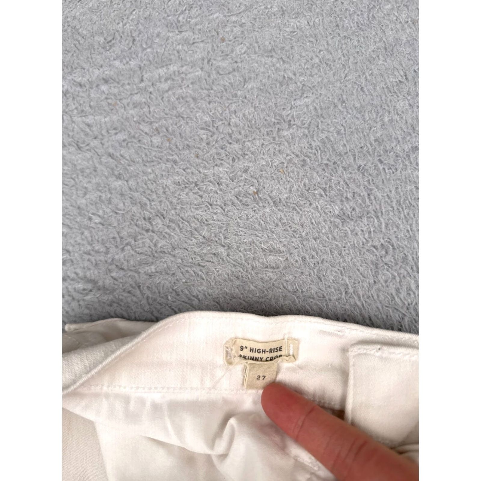 Madewell Madewell Jeans Women 27 White Distressed 9" High Riser Skinny Crop 27x26 Skinny Jeans | 5-Pocket Denim Casual Pants Womens Madewell Size 27" / US 4 / IT 40 - 7 Thumbnail