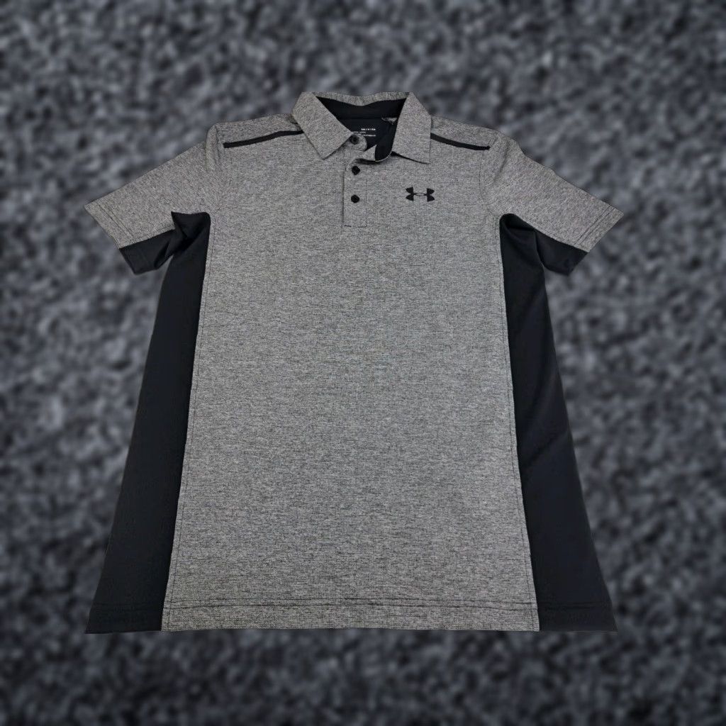 Under Armour Under Armour Polo Fitted Short Sleeve Golf NWT Mens S Black/Grey Threadborne Heatgear Size US S / EU 44-46 / 1 - 1 Thumbnail