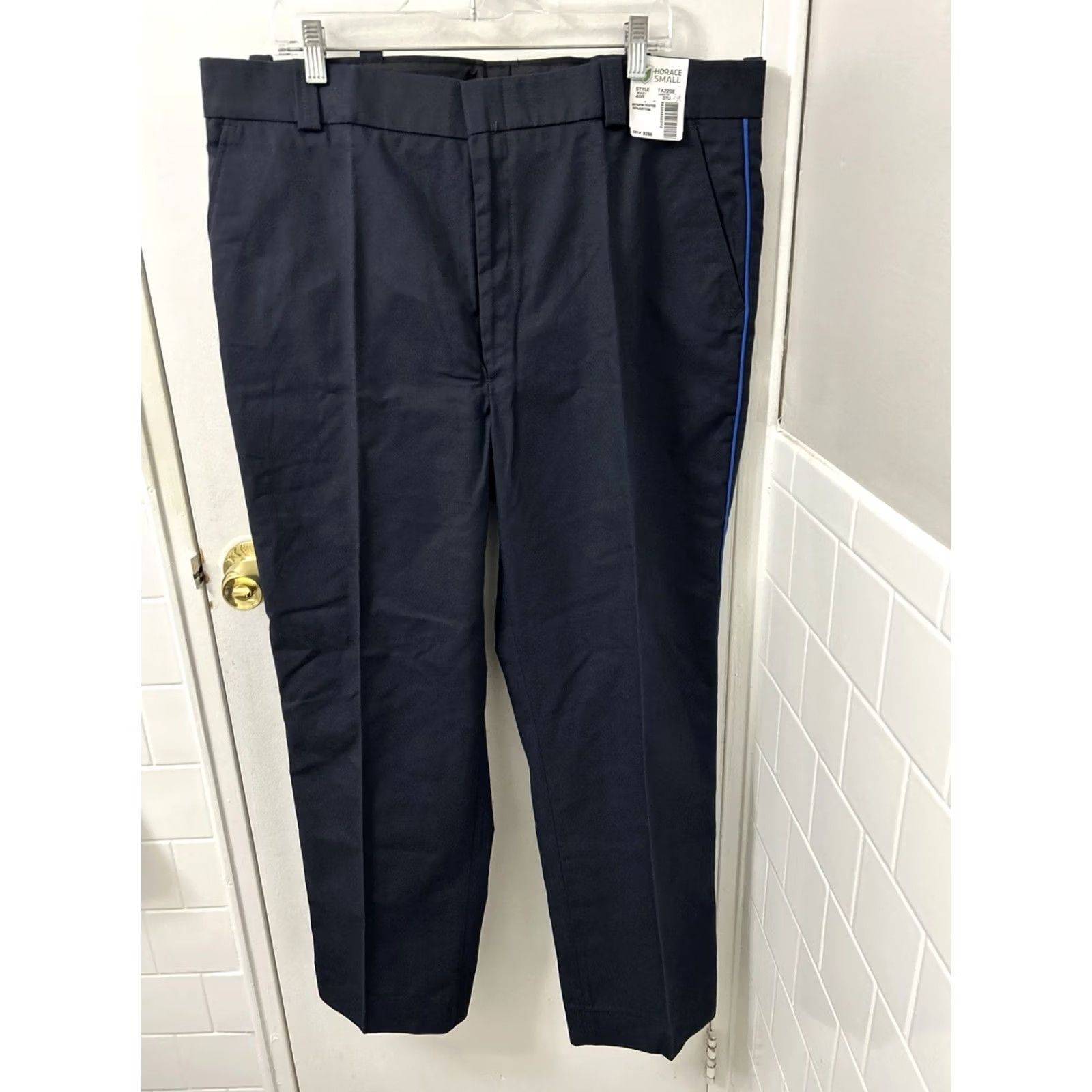 Vintage VINTAGE Horace Small Work Pants Mens 40x31 Navy Blue Polyester Cotton Uniform NWT Navy Mens Pants 40x31 Blue NWT Size US 40 / EU 56 - 2 Thumbnail