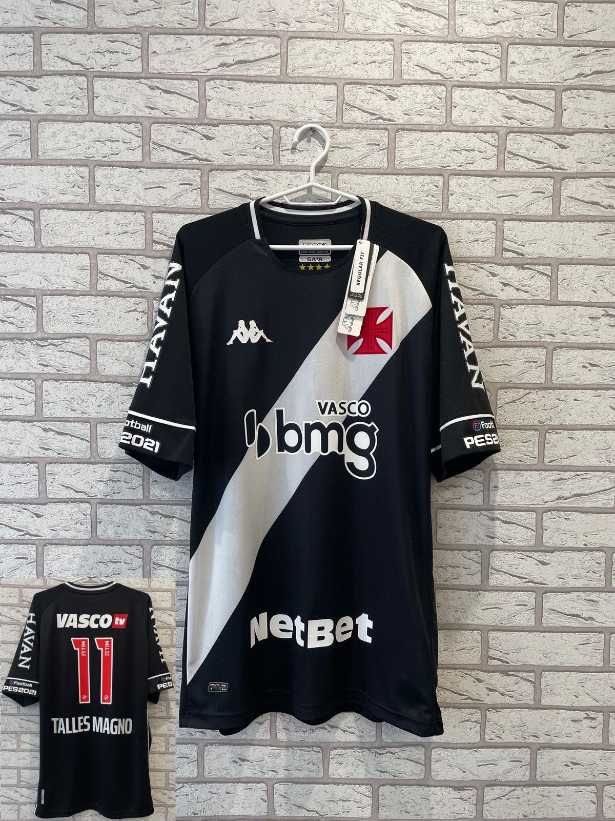 Vintage NEW Kappa Vasco Da Gama 2020 2021 Home Football Shirt Jersey Size US XL / EU 56 / 4 - 1 Thumbnail