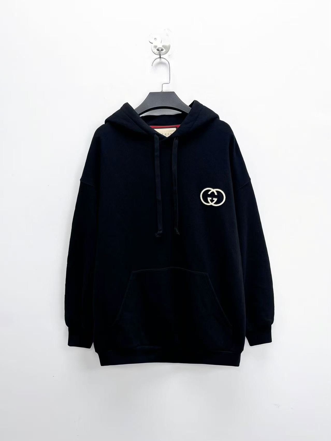 Gucci Gucci FW23 Black Embroidered Double G Hoodie Size US XXS / EU 40 - 1 Thumbnail