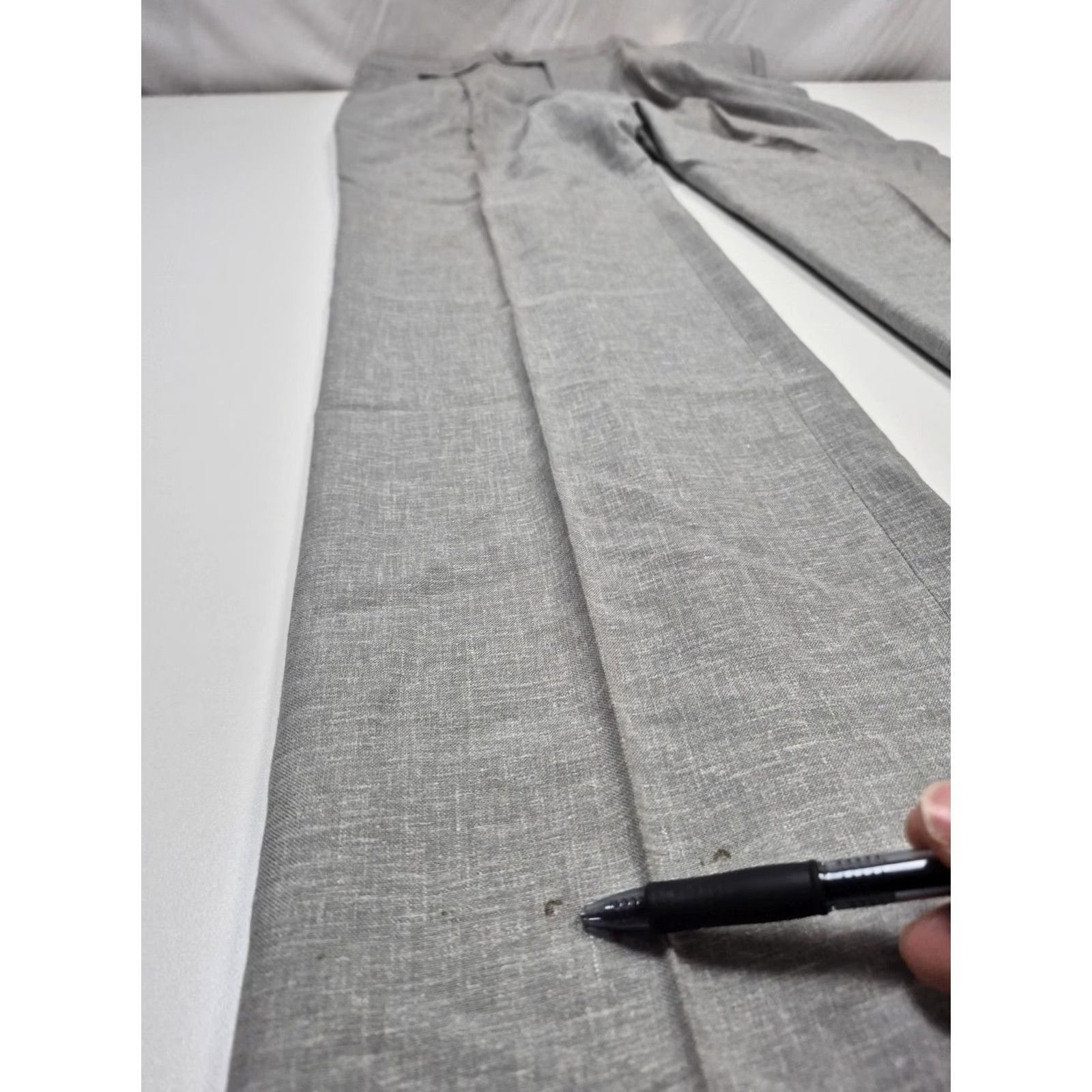Christopher Kane VINTAGE Christopher Dress Pants Mens 38x36 Gray Wool Linen Pleated Unhemmed FLAW Size US 38 / EU 54 - 5 Thumbnail