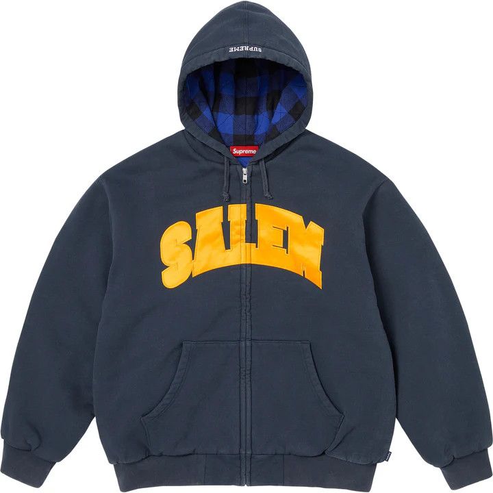 Supreme Supreme Salem Zip Up Hooded Sweatshirt in Navy | Grailed