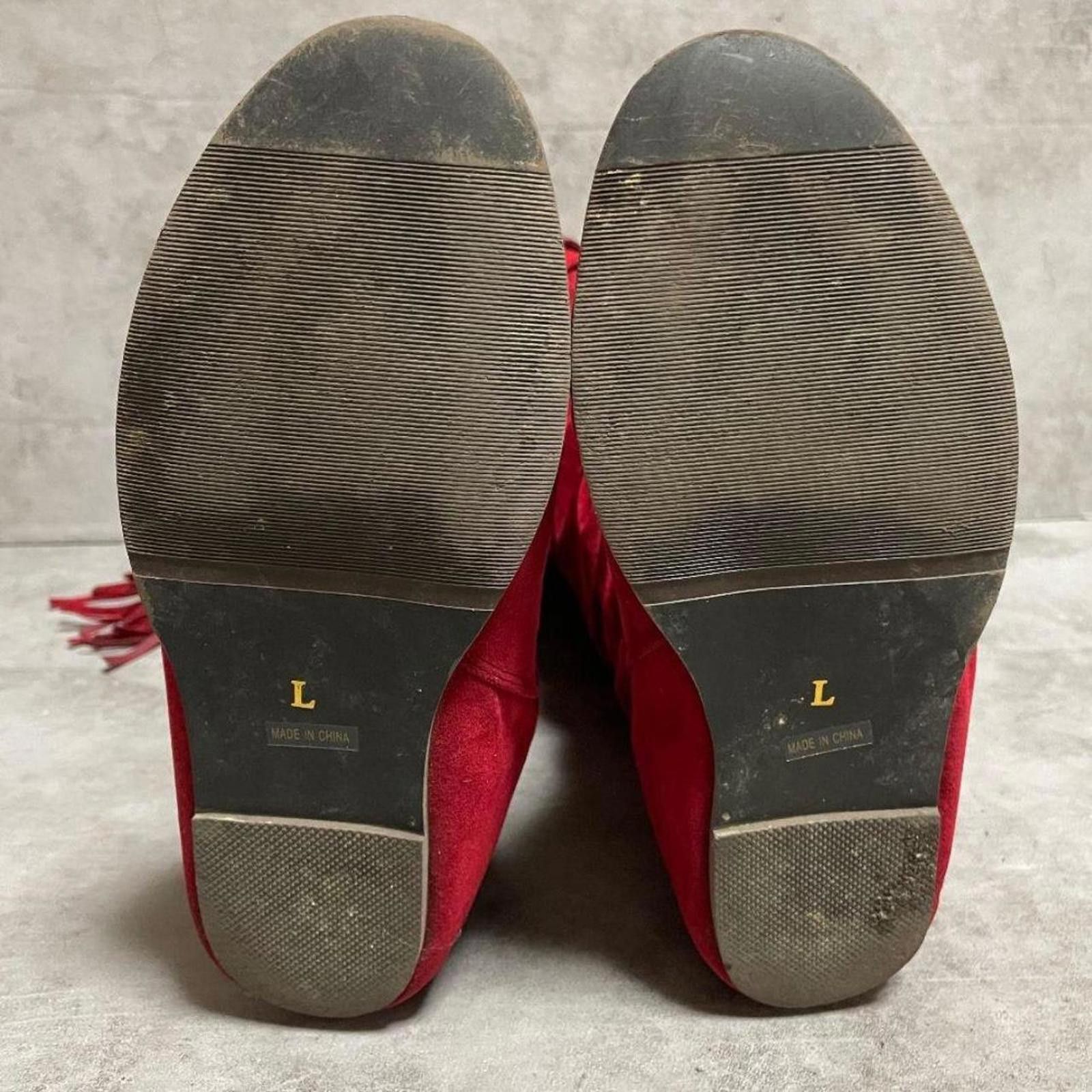 Other Fairy goth coquette style red suede touch boots with fringes Size US 7.5 / IT 37.5 - 6 Thumbnail