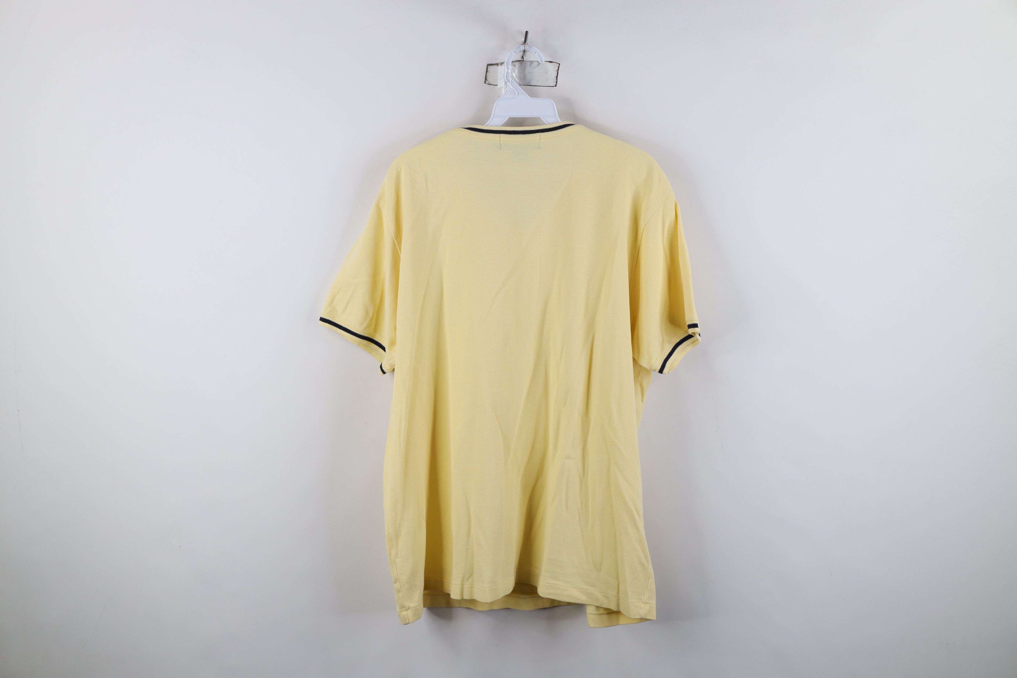 Ralph Lauren Vintage 90s Ralph Lauren Cotton Knit V-Neck T-Shirt Yellow Size US L / EU 52-54 / 3 - 9 Thumbnail
