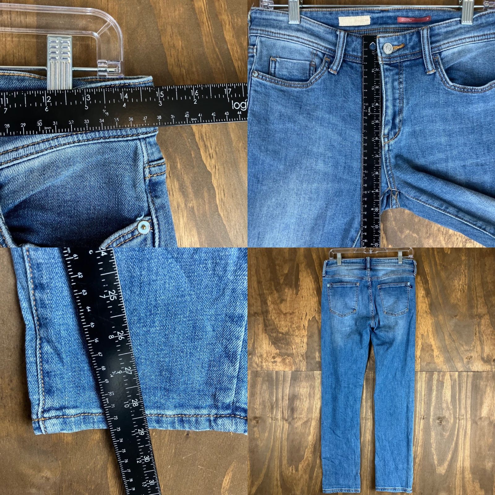 Vintage Pilcro Womens Jeans Blue Denim Mid Rise Slim Boyfriend Stretch 26 Size 26" / US 2 / IT 38 - 8 Thumbnail