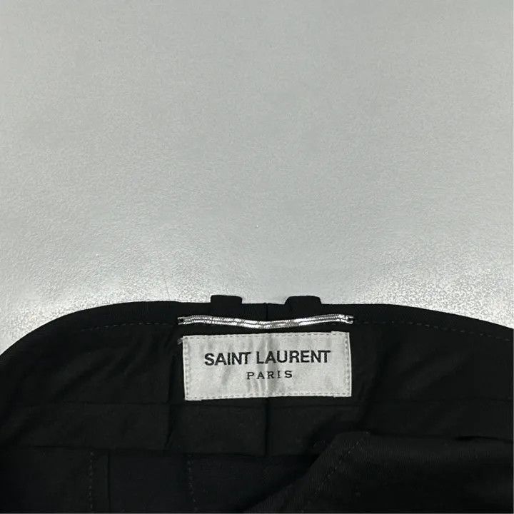 Saint Laurent Paris Saint Laurent Black High-Waisted Trousers-2507 Size US 44 / EU 60 - 6 Thumbnail