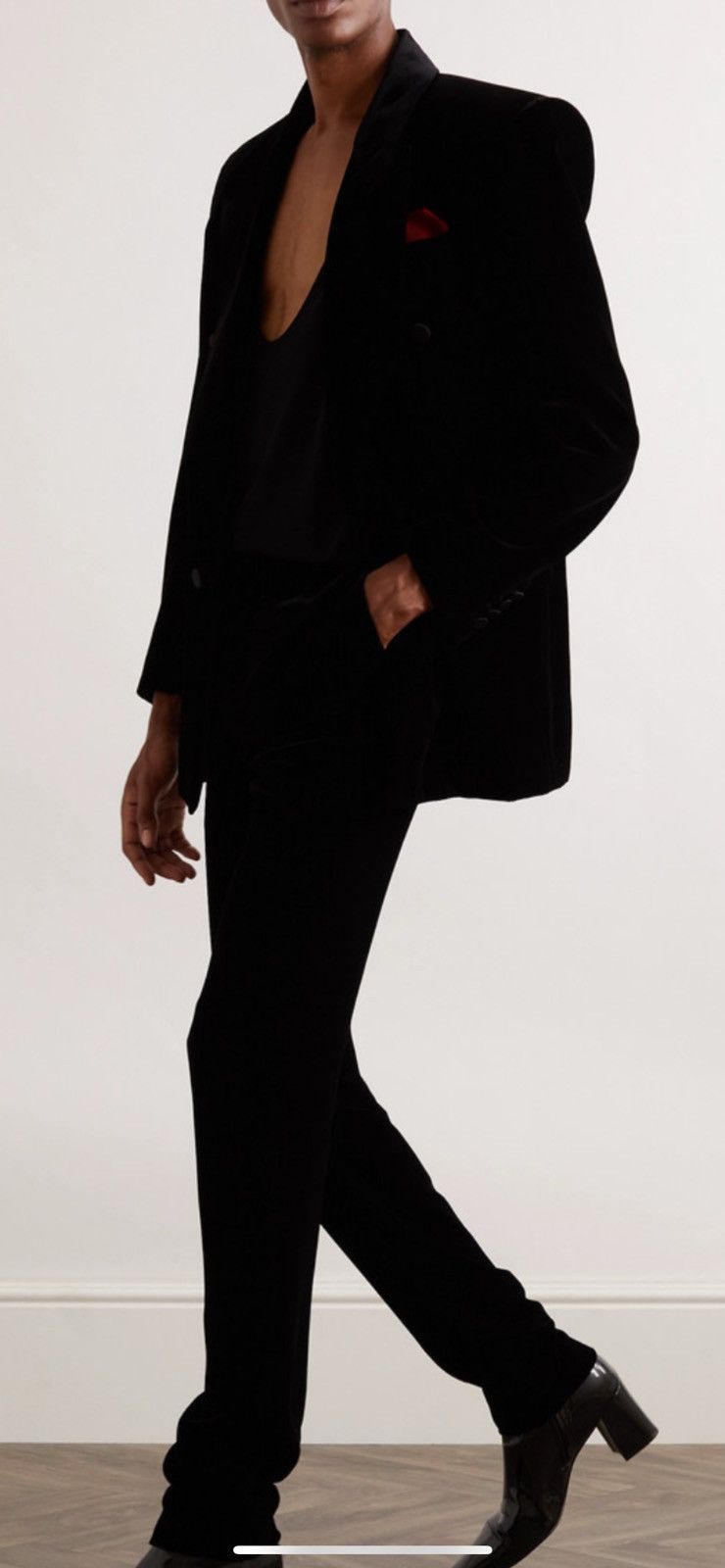 Saint Laurent Paris Saint Laurent double breasted velvet blazer . 50/40 $4250 Size 40R - 1 Thumbnail