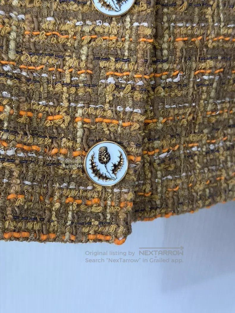 Loro Piana Loro Piana 25FW Golden Coarse Knit Wheat Ear Buttoned Jack Size XS / US 0-2 / IT 36-38 - 4 Thumbnail
