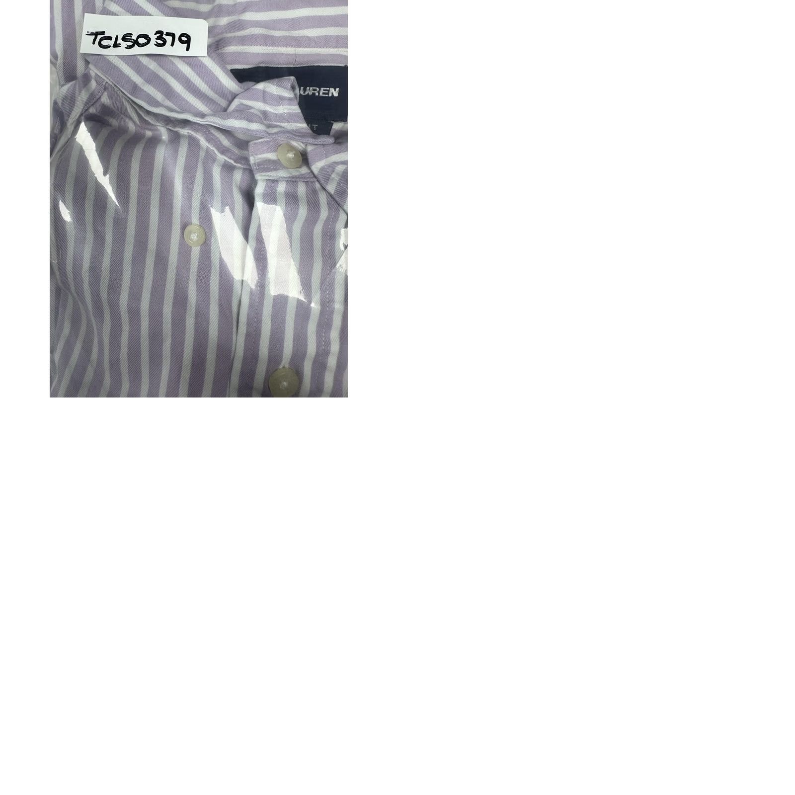 Ralph Lauren Ralph Lauren Golf Shirt Mens Medium Purple Stripe Button Down Long Sleeve Size US M / EU 48-50 / 2 - 9 Thumbnail
