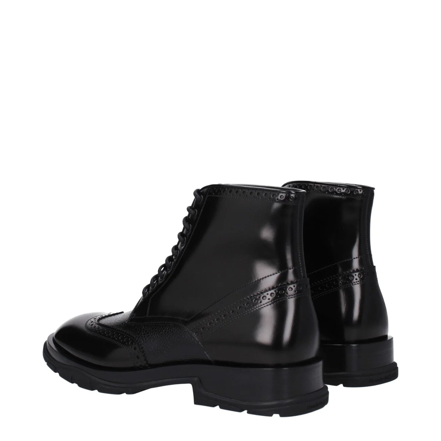 Alexander McQueen ob1o1e0225 Leather Ankle Boots in Black Size US 9 / EU 42 - 4 Thumbnail