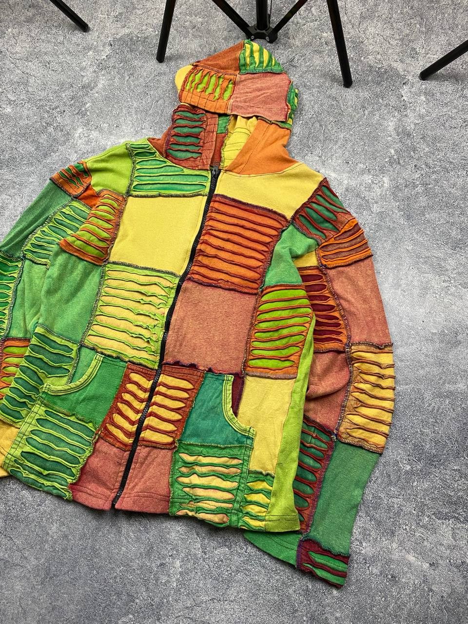 Vintage Avant Garde Patchwork Vintage Y2K Hoodie Hippie Rare Size US L / EU 52-54 / 3 - 4 Thumbnail