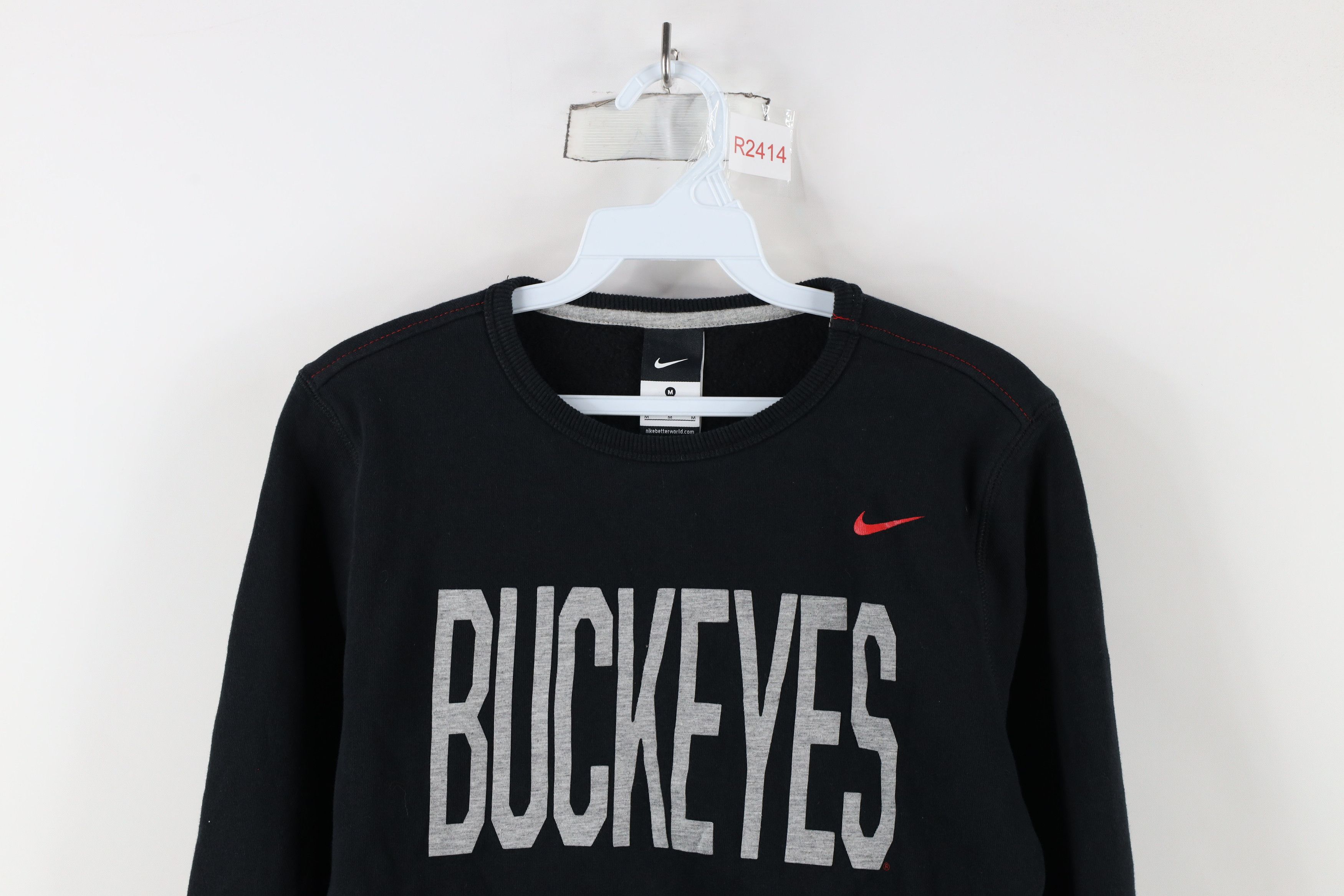 Nike × Vintage Vintage Nike Ohio State University Buckeyes Sweatshirt Black Size M / US 6-8 / IT 42-44 - 2 Thumbnail