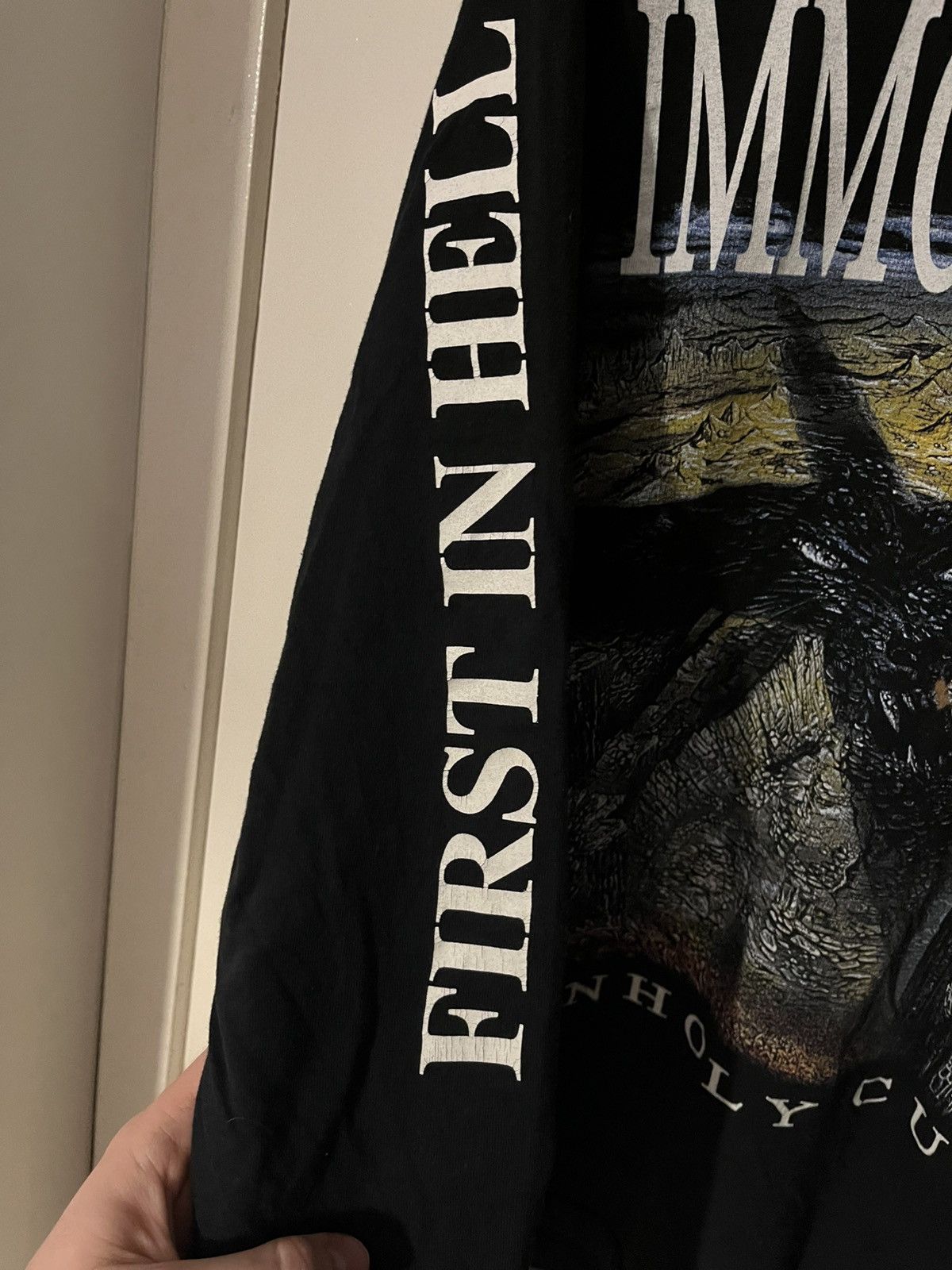 Band Tees × Vintage Immolation Unholy Cult First In Hell Tour 2002 Vintage LS Size US L / EU 52-54 / 3 - 6 Thumbnail