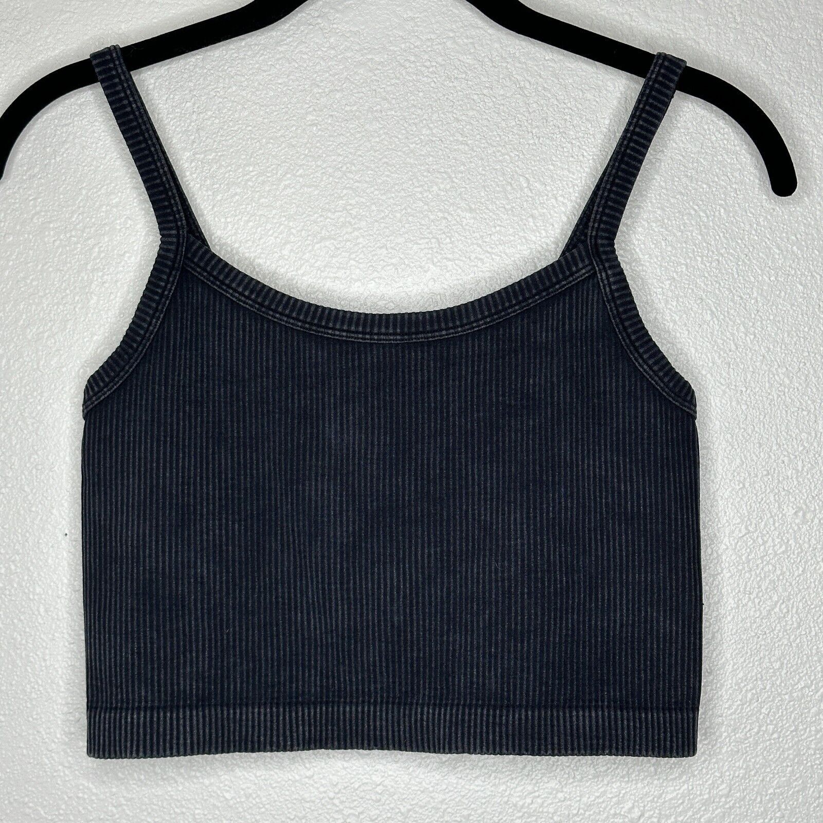 Forever 21 Forever 21 Black Square Neck Spaghetti Strap Crop Top S / M Size S / US 4 / IT 40 - 9 Thumbnail