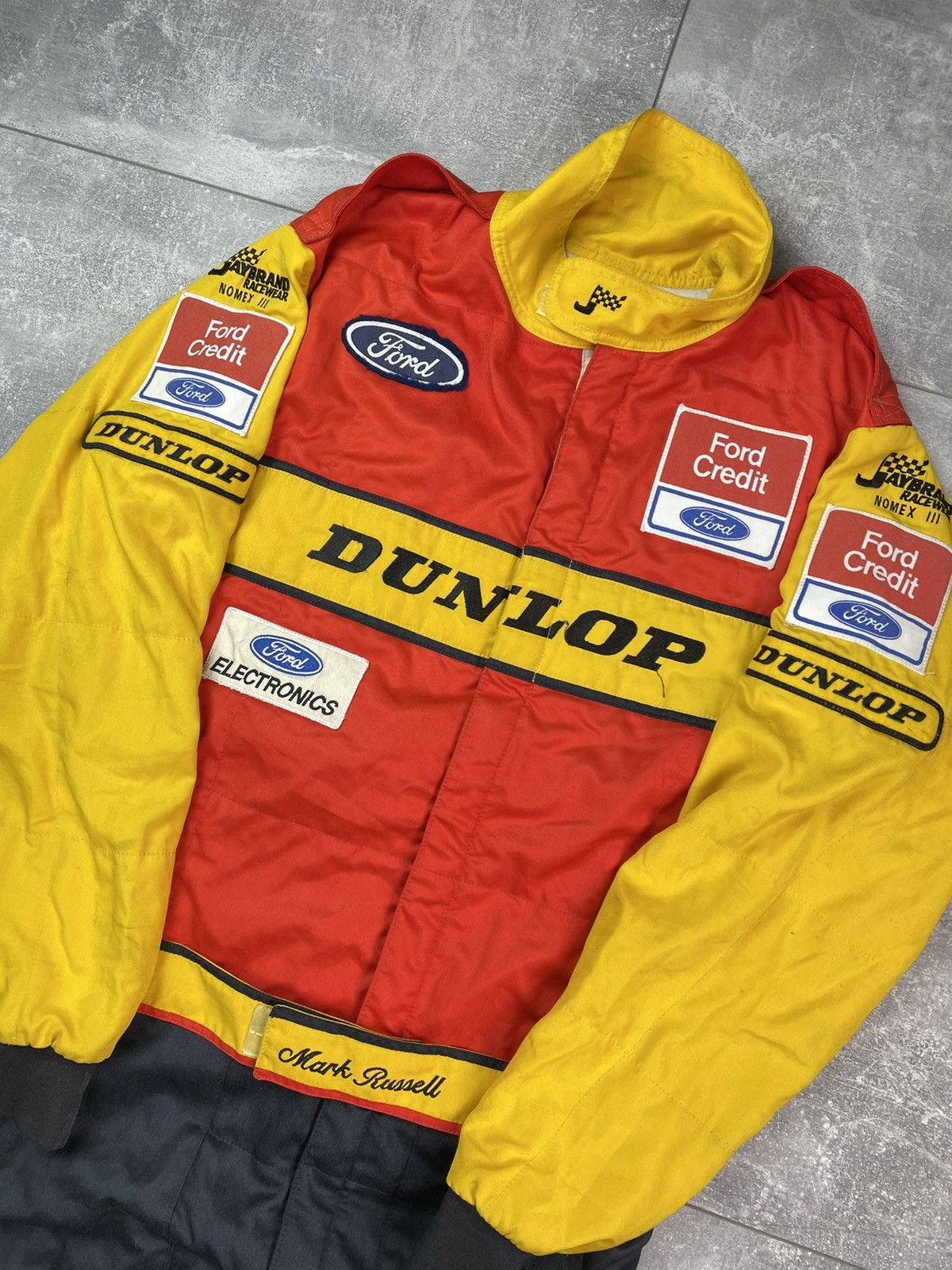 Dunlop × Ford Vintage 1986 Ford Dunlop Racing Spidi Suit Costume Size US M / EU 48-50 / 2 - 6 Thumbnail