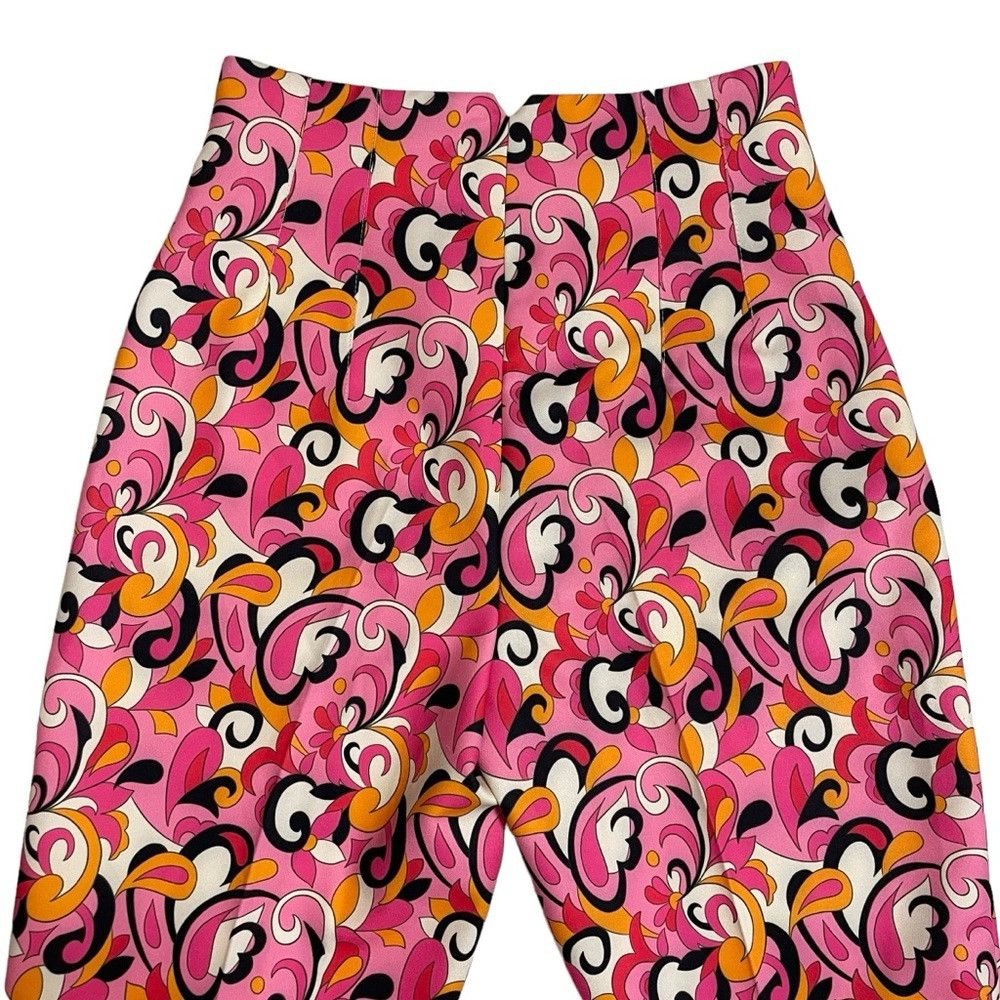 Zara NWT New ZARA High Rise Paisley Floral Print Pants Size S Size 28" / US 6 / IT 42 - 4 Thumbnail