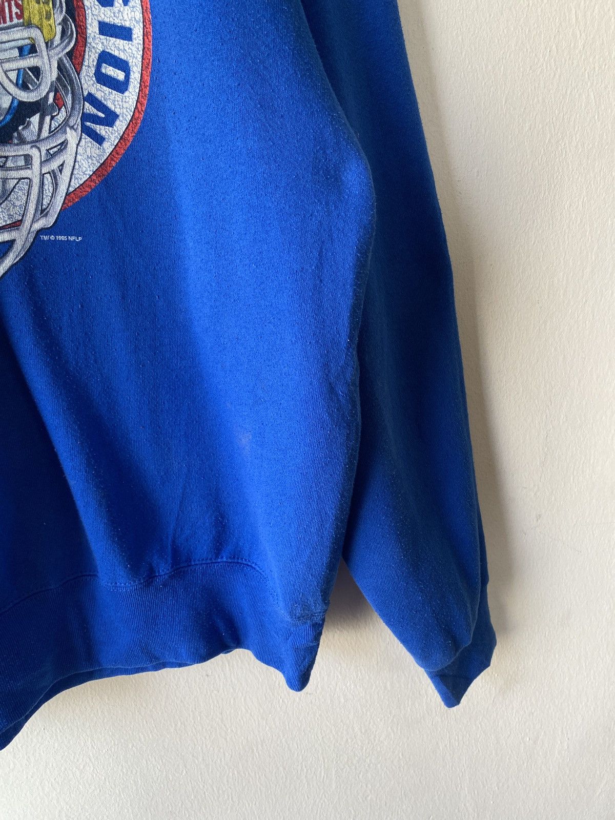 NFL × Vintage Vintage 90’s New York Giants Distressed Sweatshirt Size US XL / EU 56 / 4 - 9 Thumbnail