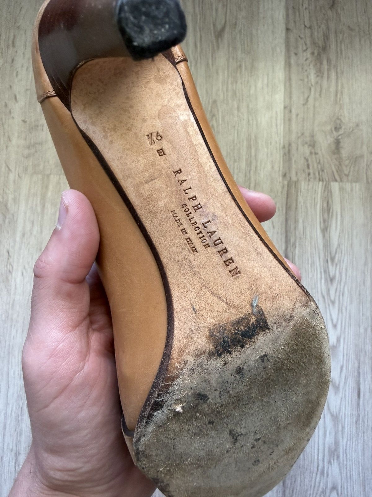 Ralph Lauren Purple Label Ralph Lauren Collection Italy Leather Loafer Pumps Tan High Size US 9.5 / IT 39.5 - 20 Thumbnail