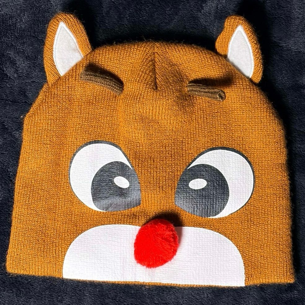 Other Brown Rudolph Reindeer Beanie Size ONE SIZE - 3 Thumbnail