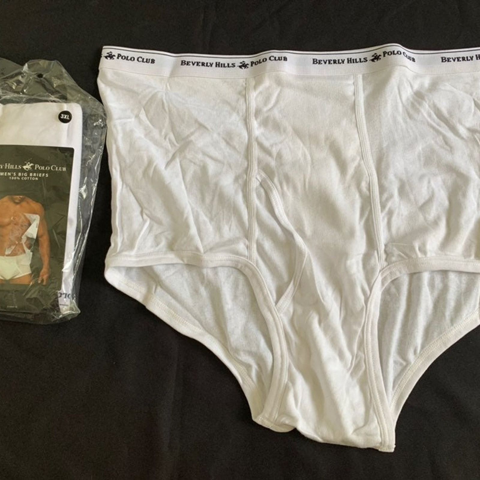 Beverly Hills Polo Club Beverly Hills Polo Club Men's Size 3XL Briefs White Cotton Size ONE SIZE - 2 Thumbnail