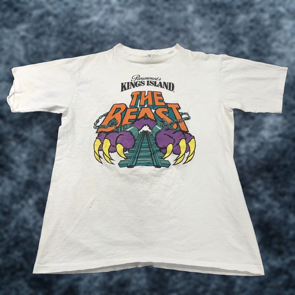 Vintage VINTAGE Paramount Kings Island The Beast Shirt Mens Large Single Stitch Ride 90s Size US L / EU 52-54 / 3 - 1 Thumbnail