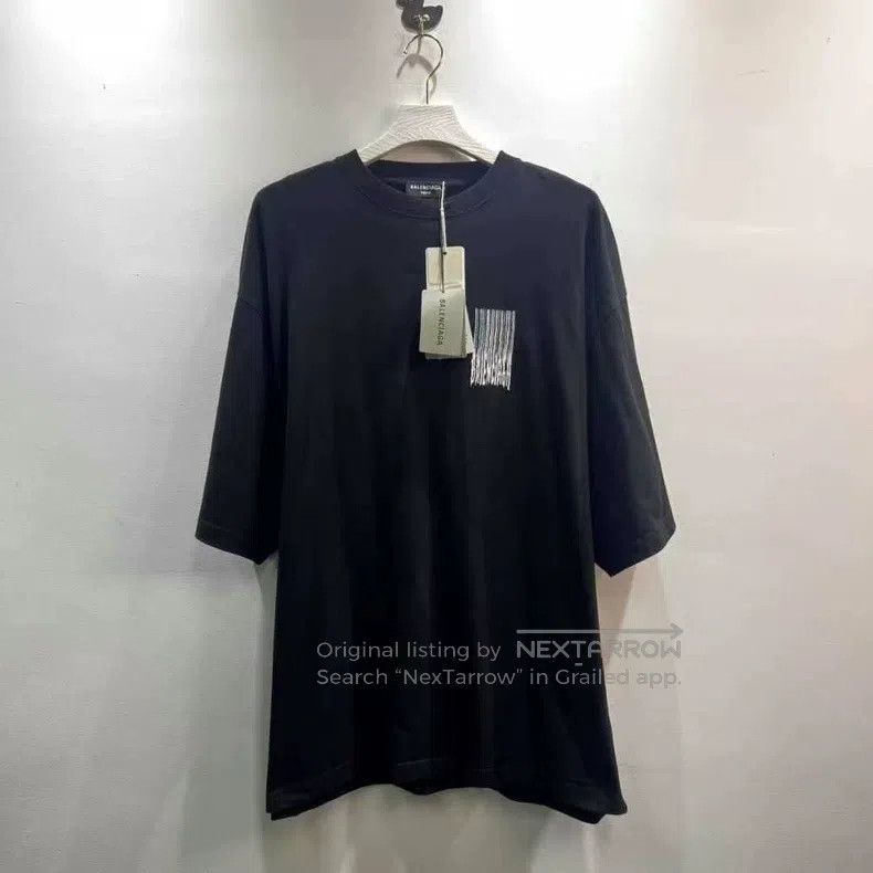 Balenciaga Balenciaga Waterfall Pattern Printed Logo Short Sleeve Size US S / EU 44-46 / 1 - 1 Thumbnail