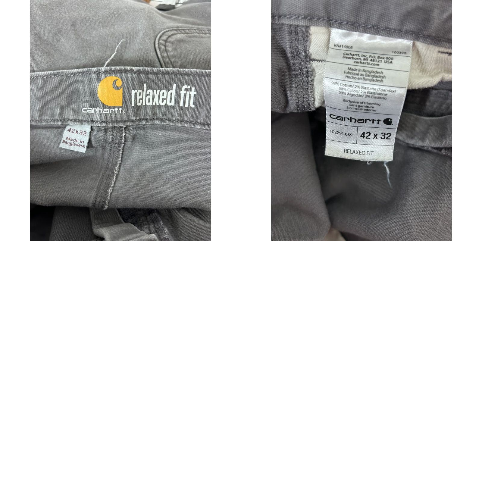 Carhartt Carhartt Relaxed Fit Pants 42x31 Gray Carpenter Work Stains Men Mens Regular Size US 42 / EU 58 - 11 Thumbnail