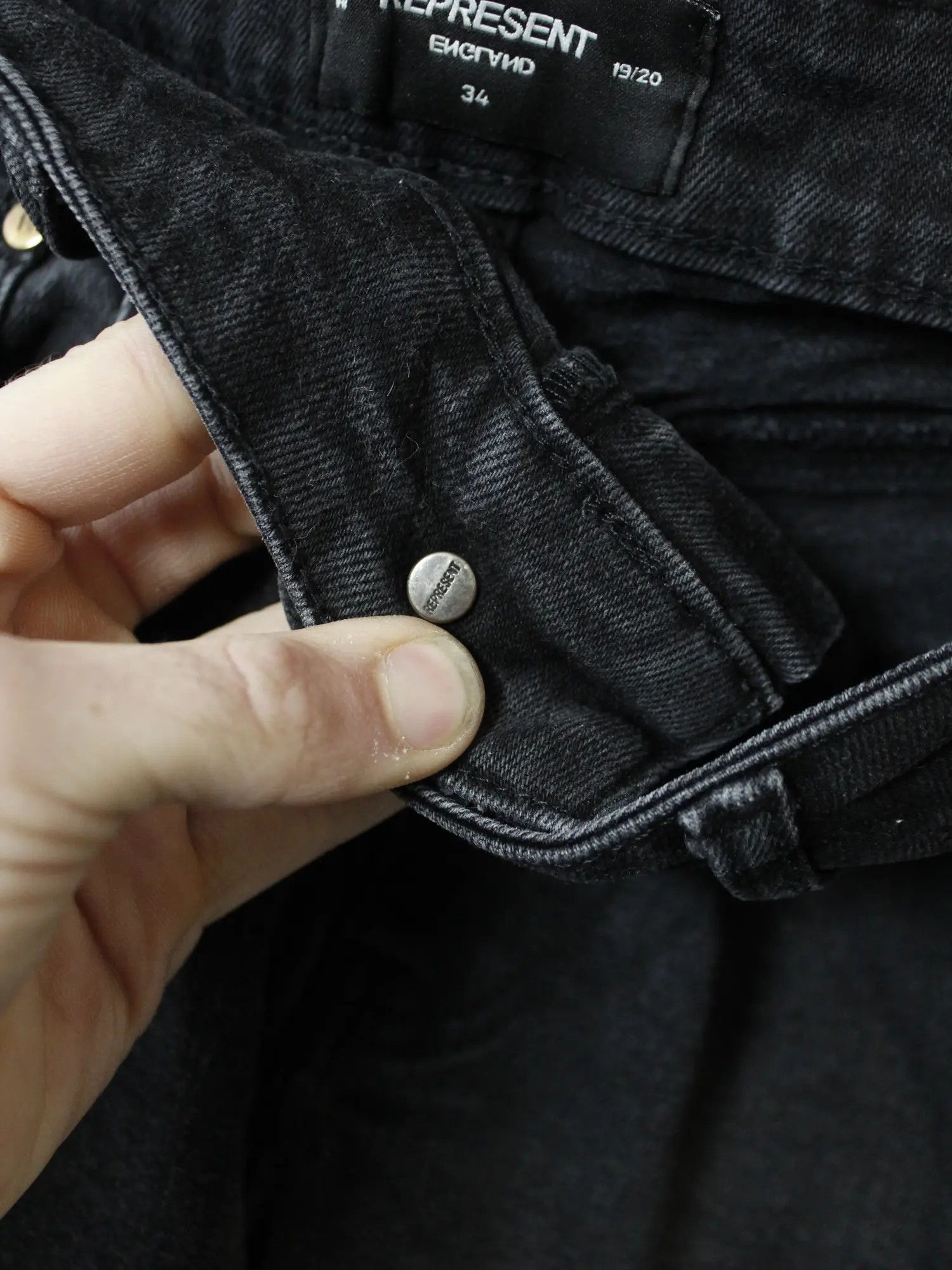 Represent Clo. Represent CLO Biker Denim Jeans Distressed 34 L Black Size US 34 / EU 50 - 6 Thumbnail