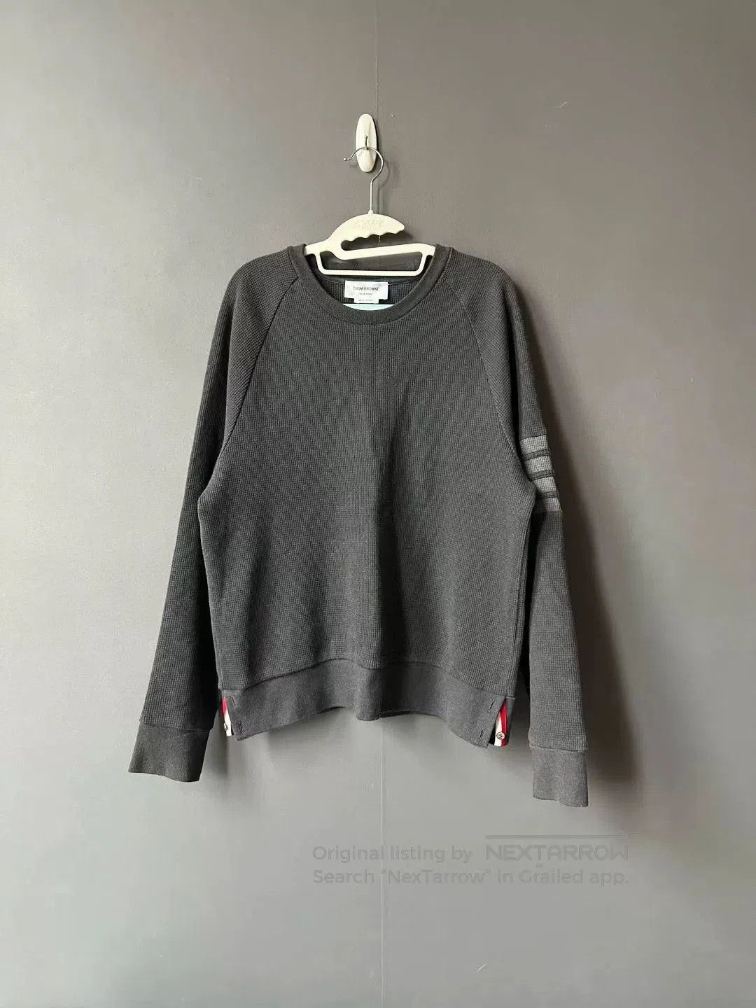 Thom Browne thom browne deep gray waffle sweatshirt. Size US L / EU 52-54 / 3 - 1 Thumbnail