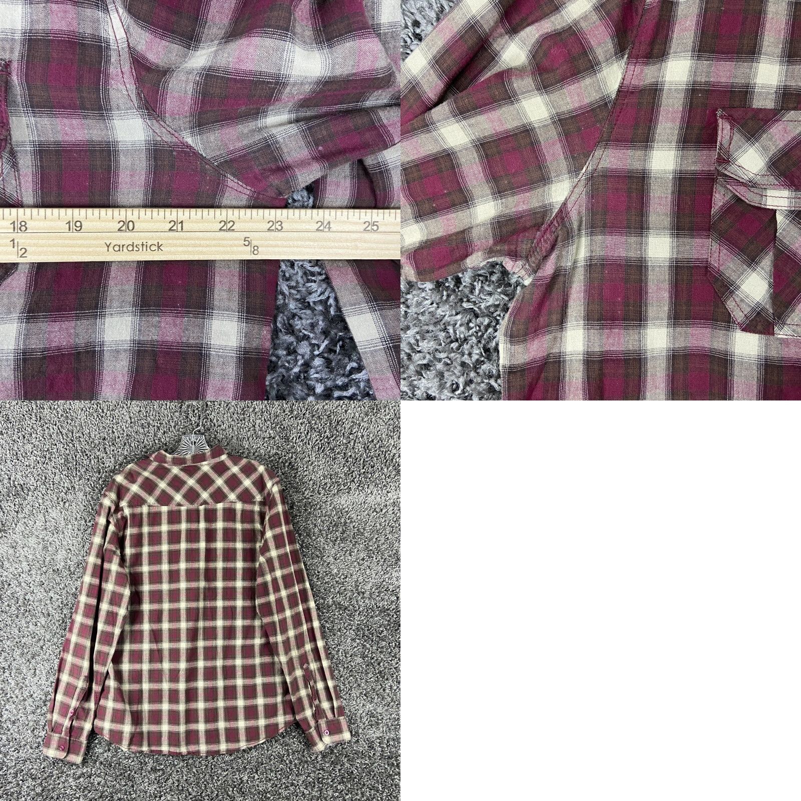 Silver Jeans Co. VINTAGE Silver Jeans Co Red Plaid Button-Up Shirt Long Sleeve Mend L Mens Red Plaid Button-Up Shirt Large Mens Size US L / EU 52-54 / 3 - 8 Thumbnail