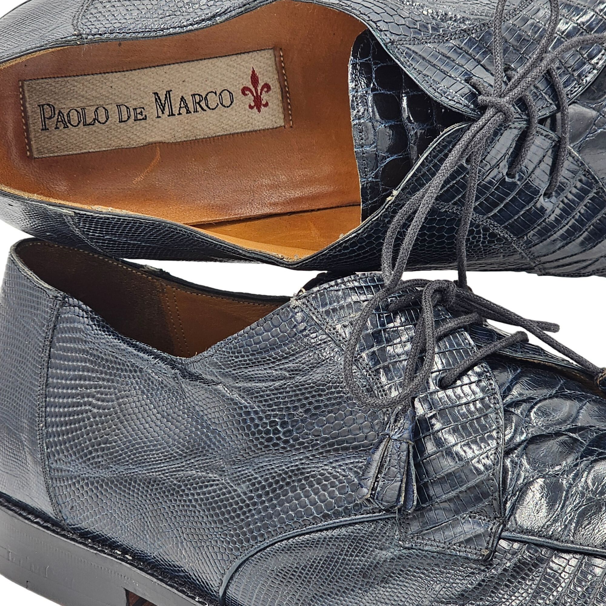 Other Vintage Exotic Black Teju Lizard and Alligator Men 15 Paolo Size US 15 / EU 48 - 4 Thumbnail