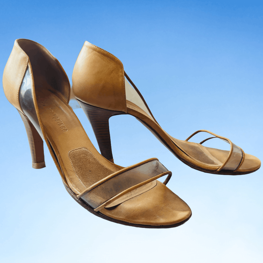 Veronique Branquinho 00s Veronique Branquinho Leather D’Orsay Sandals, Sz 37.5 Size US 7.5 / IT 37.5 - 1 Thumbnail