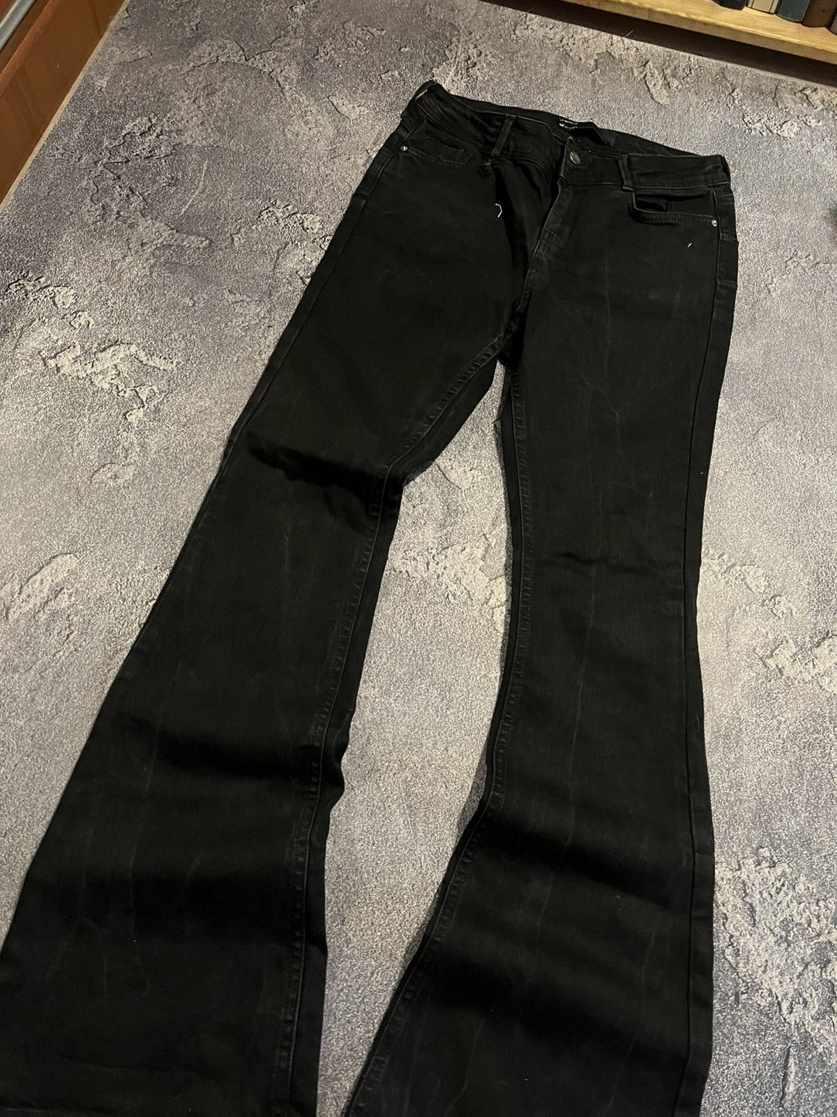 Japanese Brand Underground Y2K Wash Flared Vintage Jean / Number Nine Style Size US 31 - 3 Thumbnail