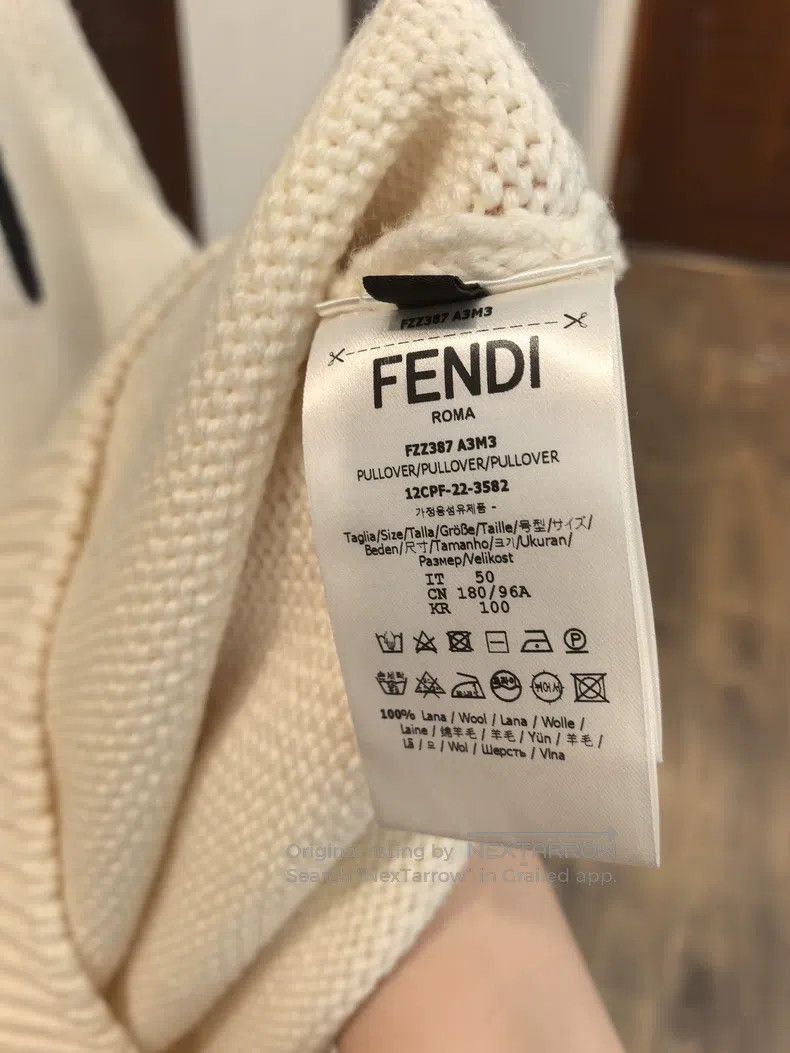 Fendi Fendi White Letter Sweater Size US M / EU 48-50 / 2 - 5 Thumbnail