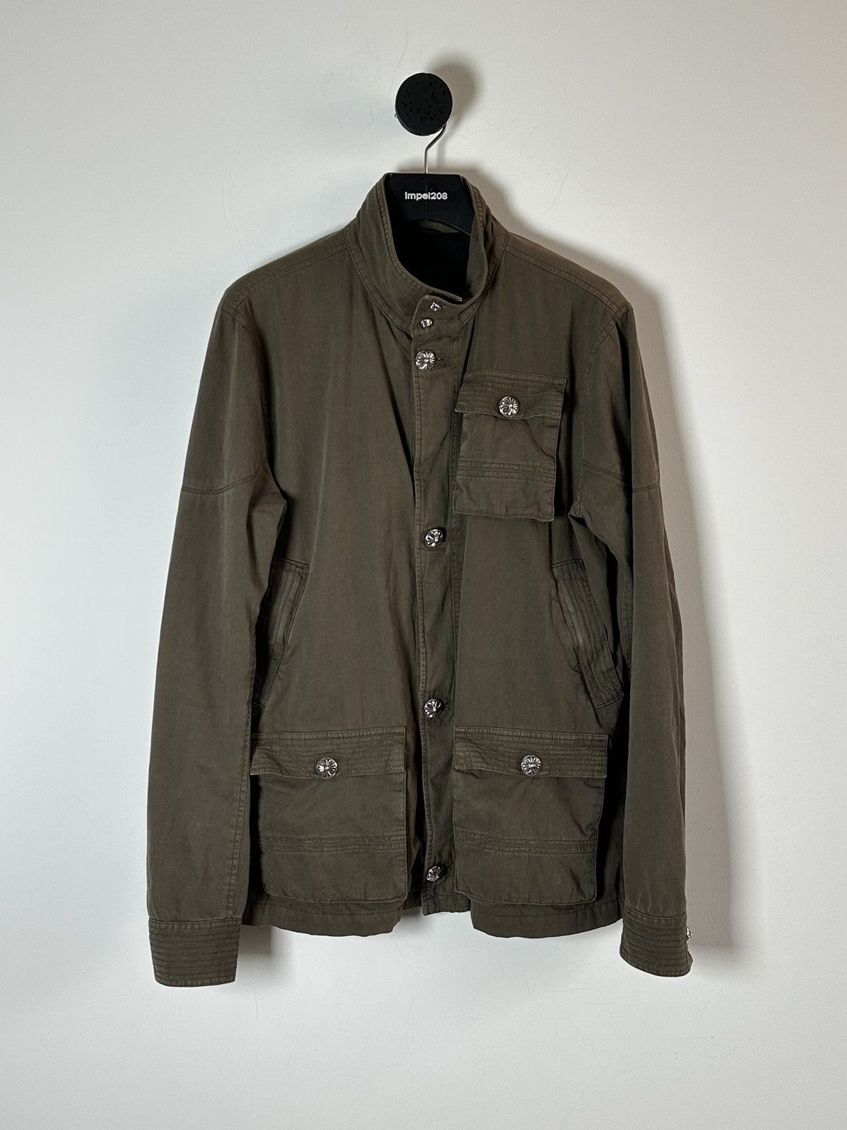 image of Chrome Hearts M65 Jacket in Green, Men's (Size Large)