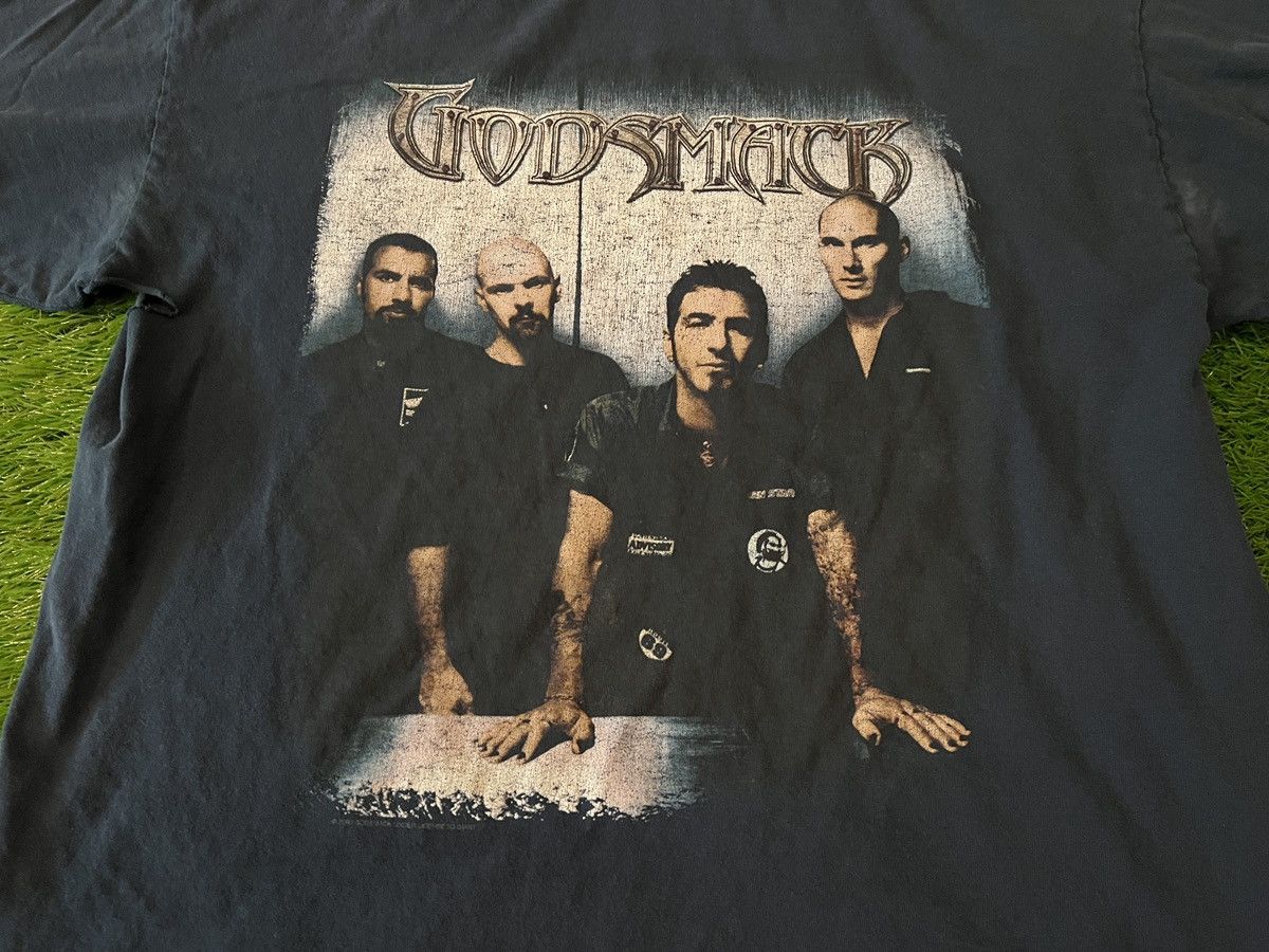Band Tees Godsmack 2000 Tour Shirt Blue Giant Brand METAL 90's Vintage Size US XL / EU 56 / 4 - 2 Thumbnail