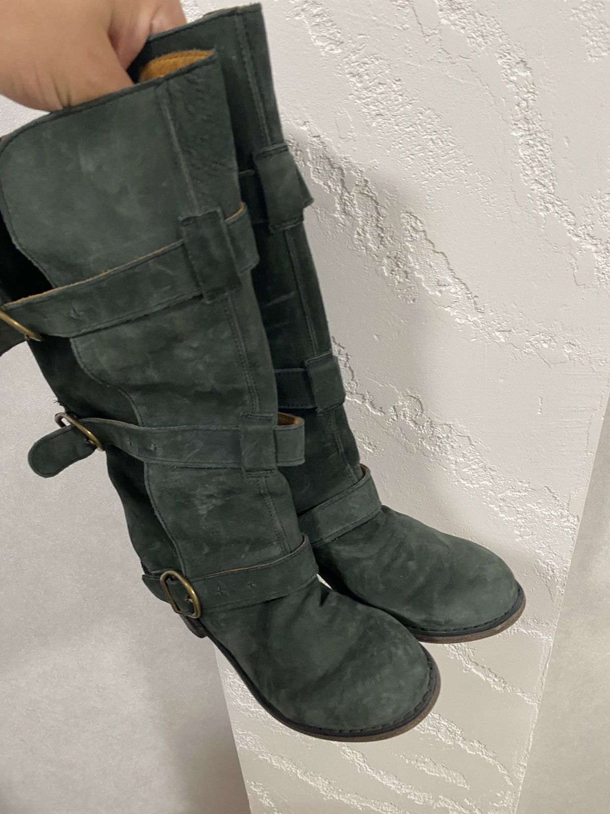 Fiorentini + Baker Fiorentini Baker Suede Buckle Biker Boots Size: 37.5 Size US 7.5 / IT 37.5 - 4 Thumbnail