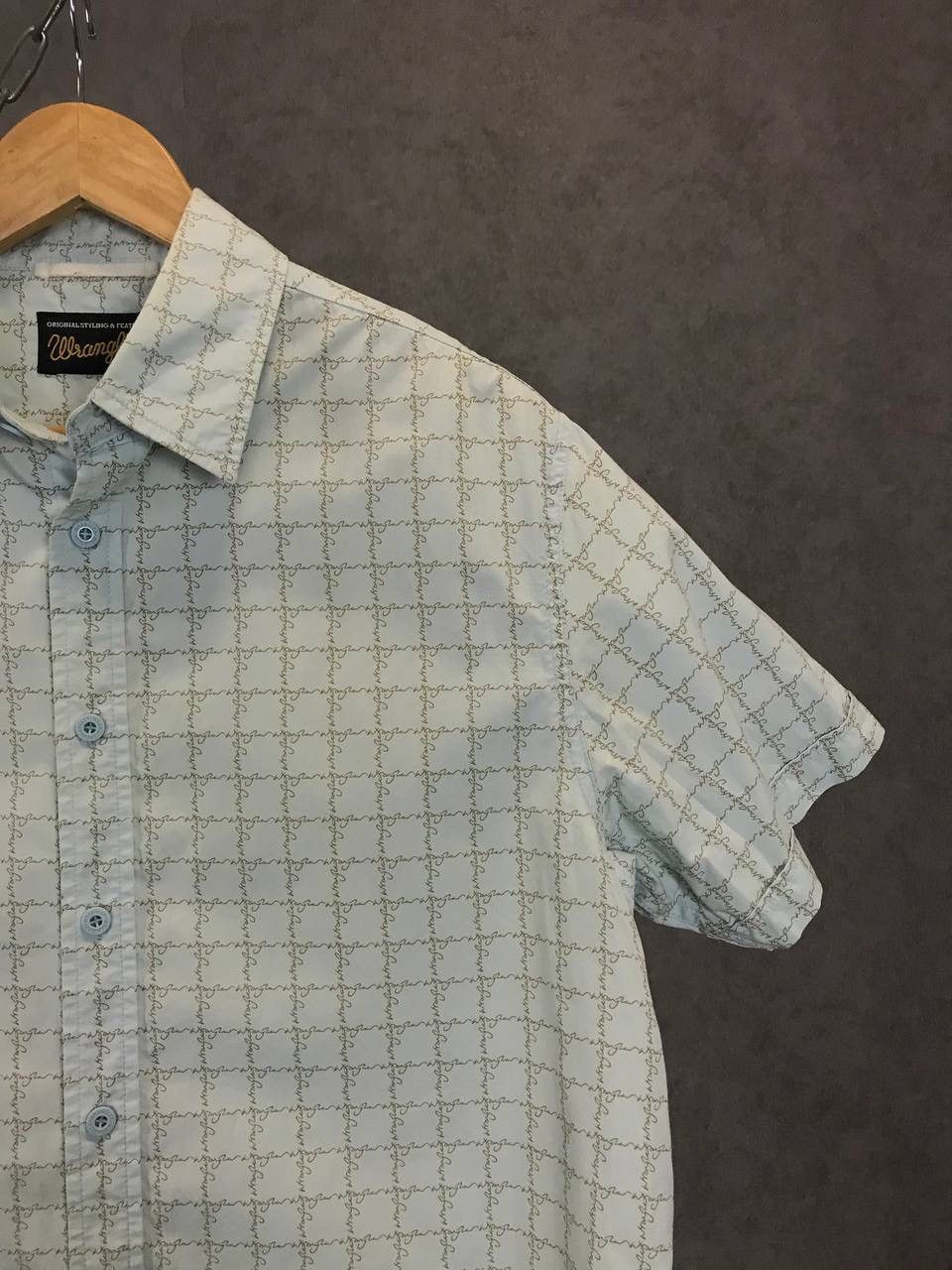 Wrangler Wrangler vintage designer monogram shirt Size US L / EU 52-54 / 3 - 2 Thumbnail