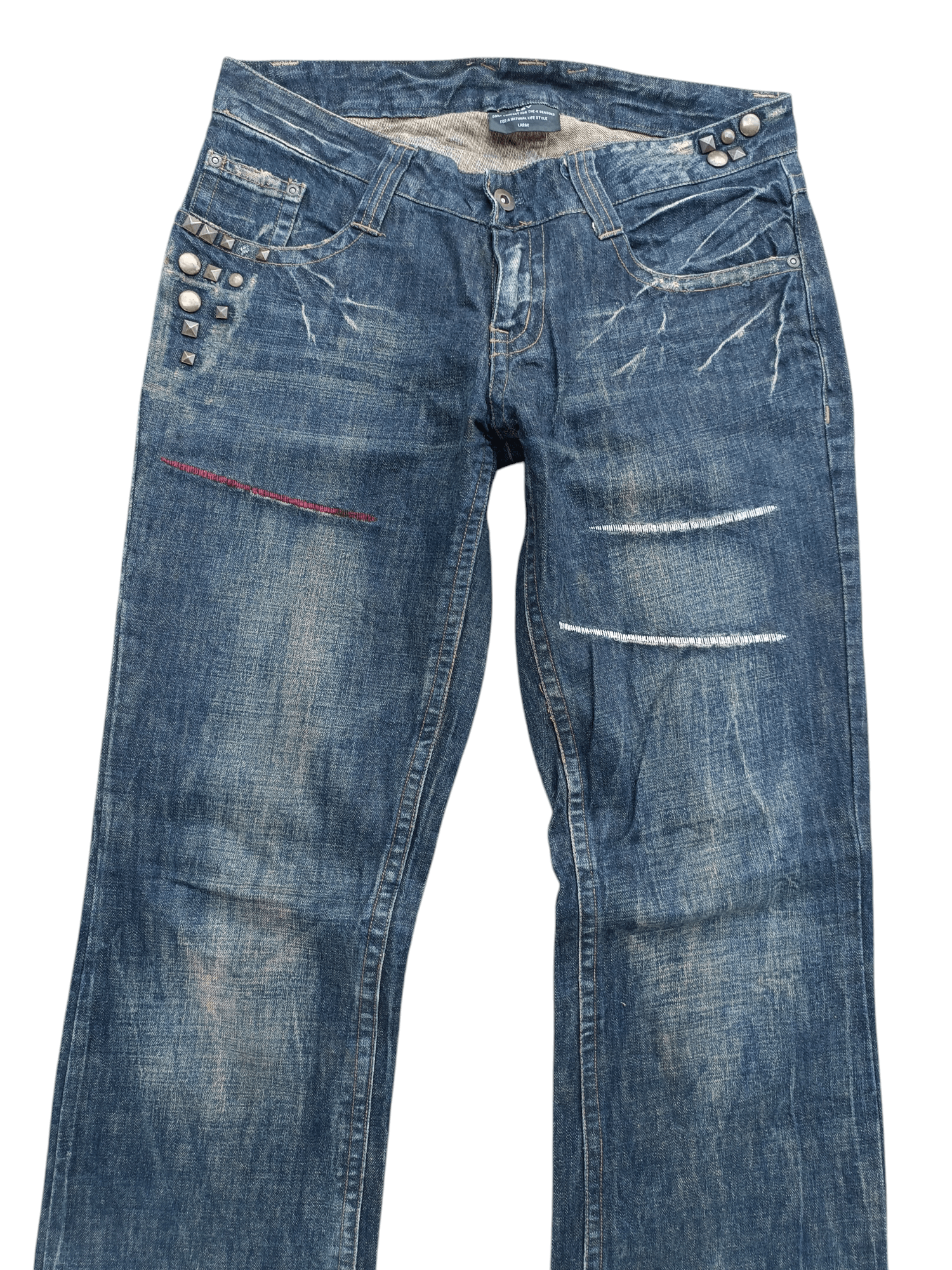 Japanese Brand FLARED💥JAPANESE BRAND LAV CLAW MARK STUD DENIM Size US 32 / EU 48 - 3 Thumbnail