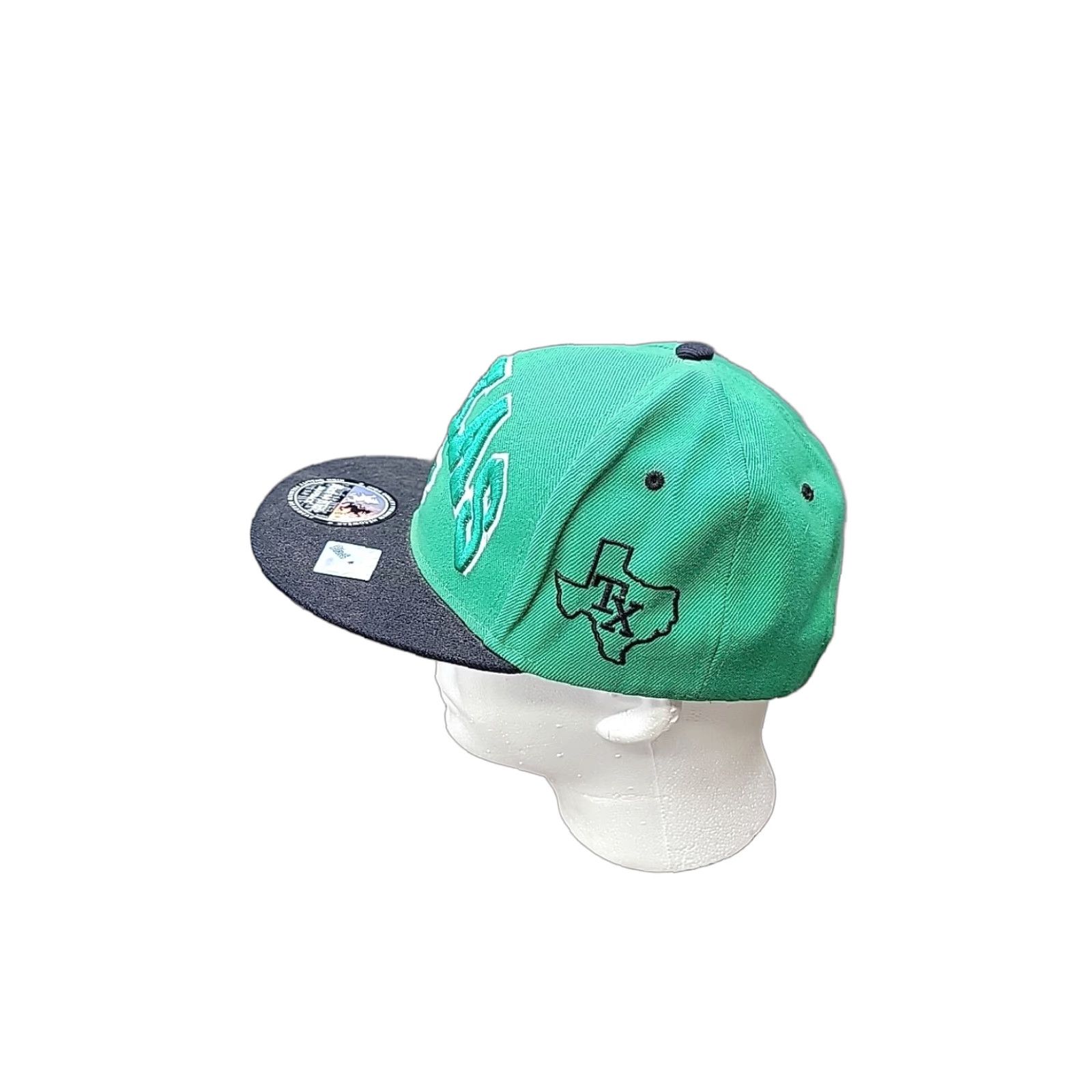 Vintage Y2k TEXAS Hat Cap Green Snapback Big Embroidered Spellout Black/white Baseball Cap Unisex Adults Adjustable Snapback) Size ONE SIZE - 1 Thumbnail