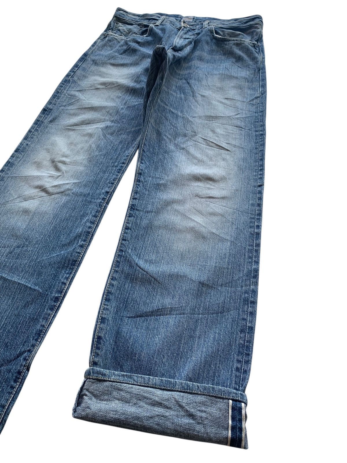 Edwin VINTAGE EDWIN 505Z SELVEDGE RUSTY JAPANESE DISTRESSED DENIM Size US 34 / EU 50 - 5 Thumbnail