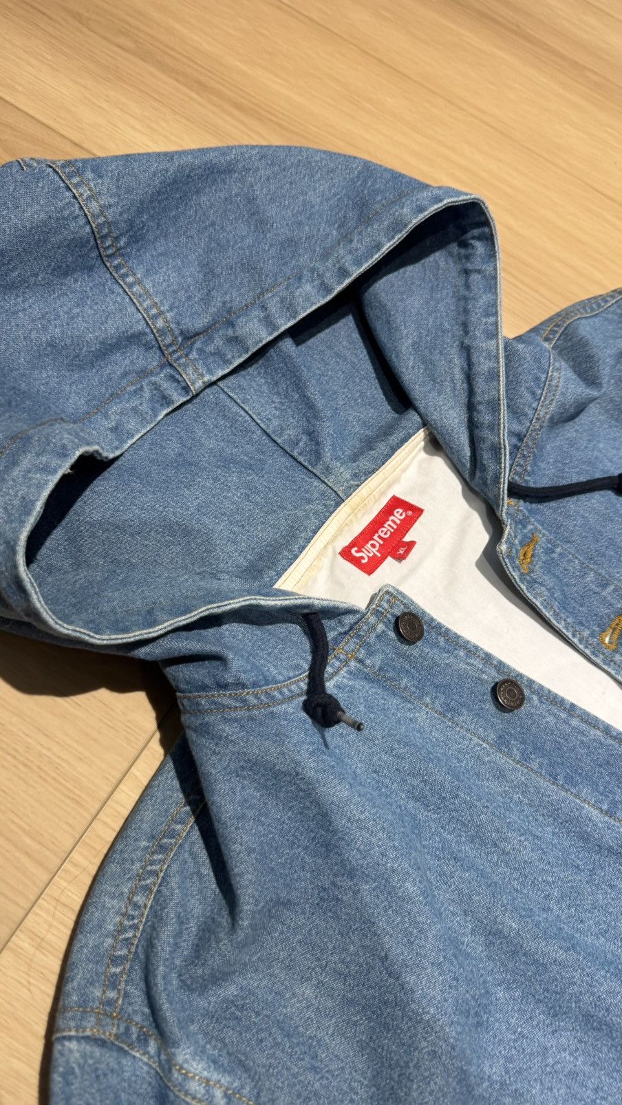 Supreme Supreme Denim Parka Jacket Coat ss14 classic logo rare Size US XL / EU 56 / 4 - 8 Thumbnail