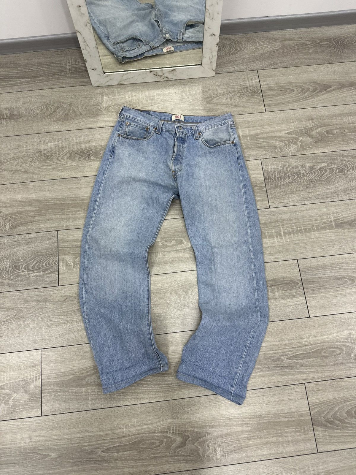 Levi's Levis 501 Baggy Wide Jeans 90s Streetwear Style Size US 32 / EU 48 - 4 Thumbnail