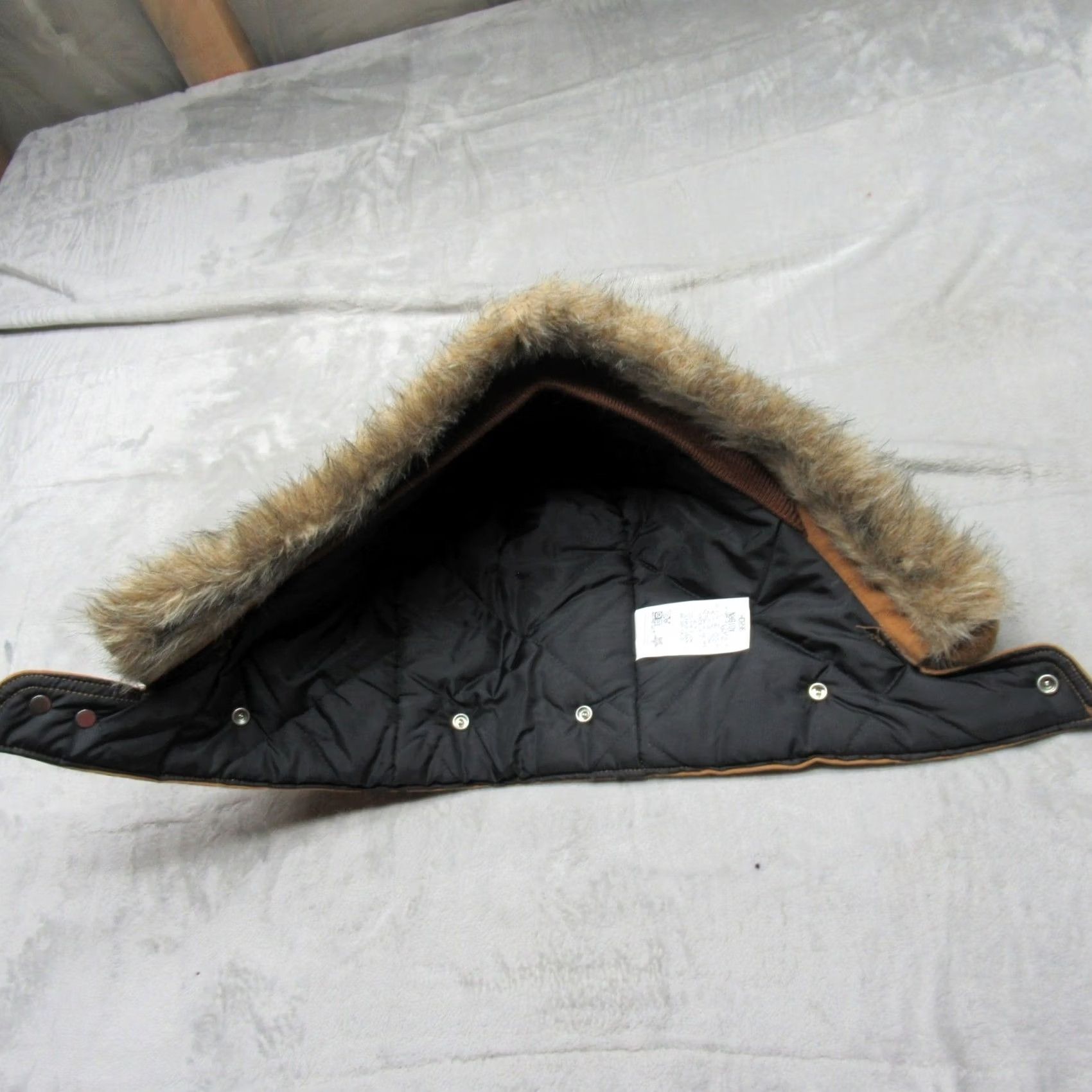 Carhartt Carhartt Detach Hood Unisex One Size Brown Duck Canvas Snap Quilt Lined A01 USA Size ONE SIZE - 4 Thumbnail