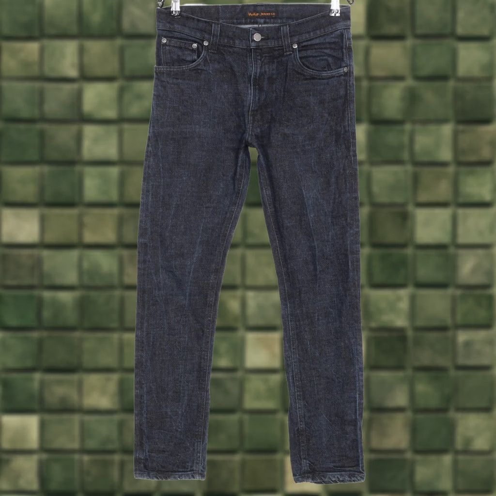 Nudie Jeans NUDIE Jeans Lean Dean Dry Deep Dark COMF Jeans Men Slim Tapered 30x30 Blue Size US 30 / EU 46 - 1 Thumbnail