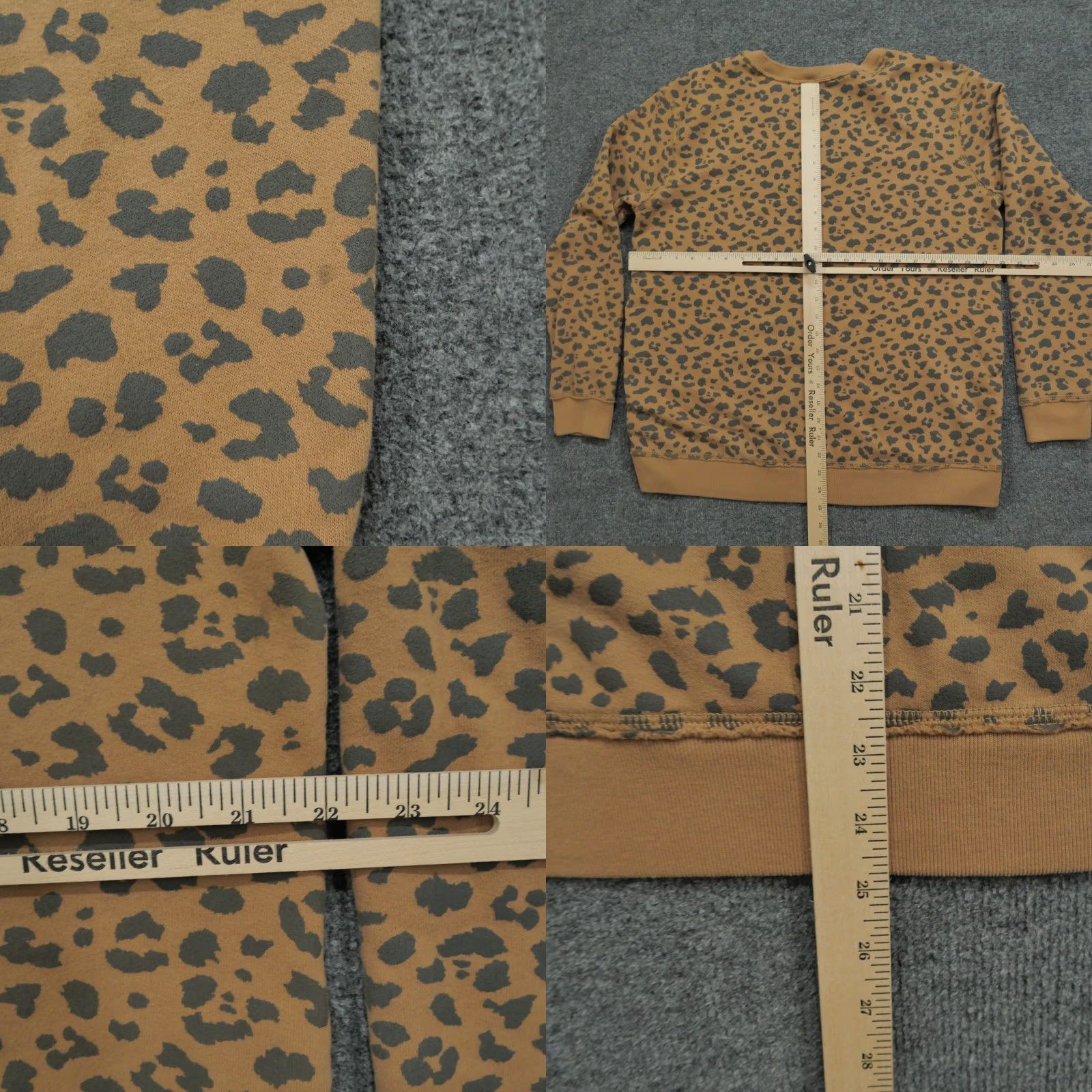 Abercrombie & Fitch Abercrombie & Fitch Womens Medium Brown Leopard Print Long Sleeve Oversized Sweatshirt Size M / US 6-8 / IT 42-44 - 8 Thumbnail