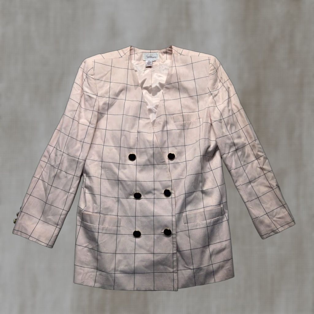 Worthington Worthington Coat Jacket Pea Coat 16 Pink Woman Adult Regular Size 16 Rayon Shoulder Pads Vintage No 90s London Elegant Coat Size XXL / US 16-18 / IT 52-54 - 1 Thumbnail