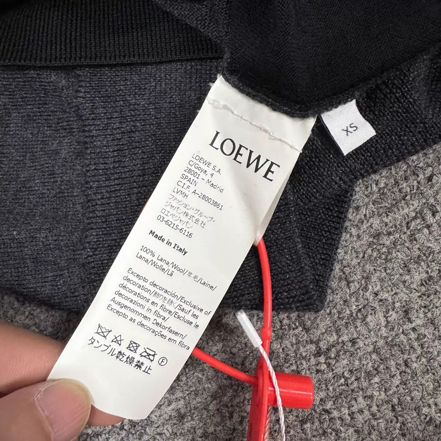 Loewe Loewe square logo crewneck knit sweater XS new with tags Size XS / US 0-2 / IT 36-38 - 7 Thumbnail